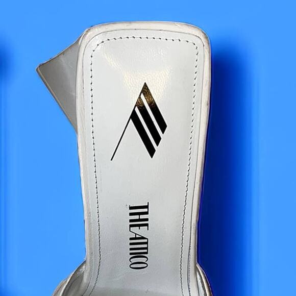 NEW Attico Devon White Sculptural Heel Mules Size 38 - Picture 10 of 14